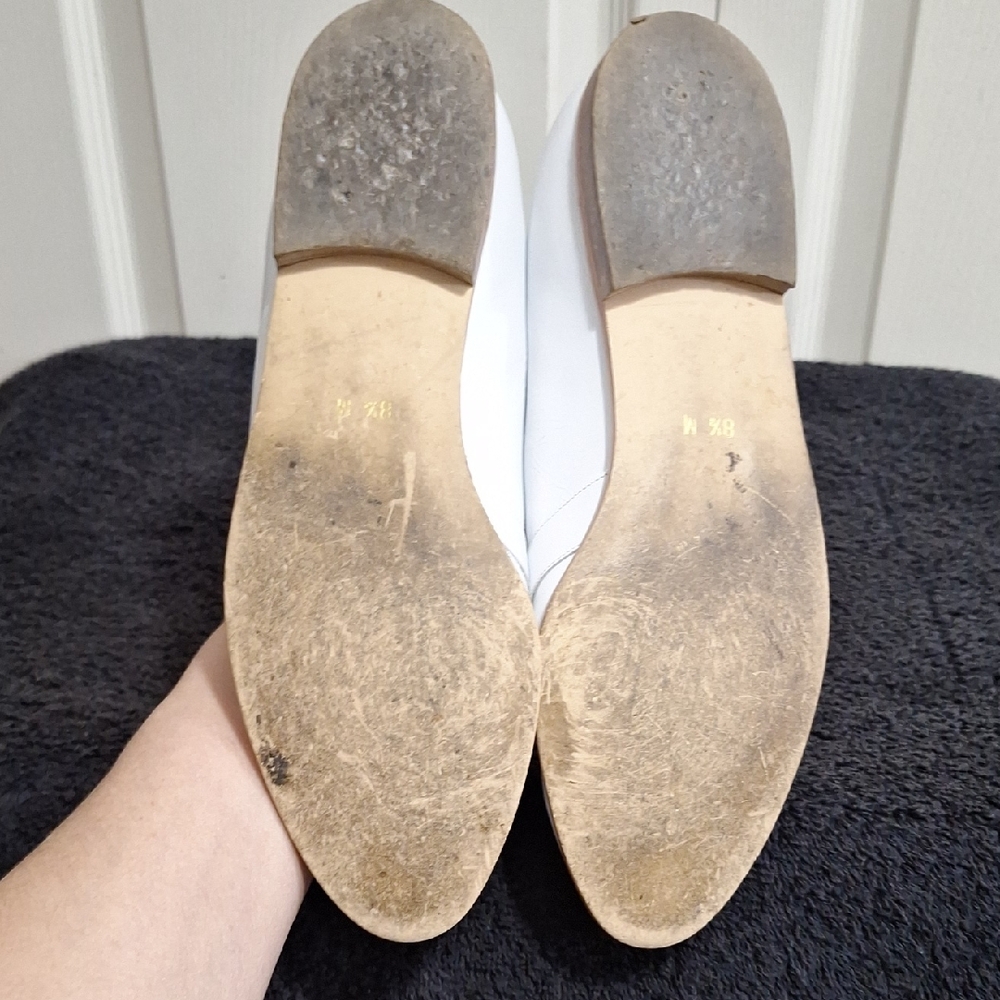 Vintage Bandolino Italy White Leather Slip-On Flats-8½ - Picture 8 of 10